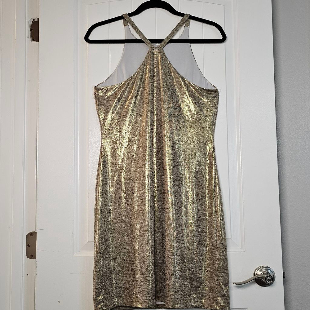 WHBM med shimmery gold midi sheath dress - Picture 10 of 10